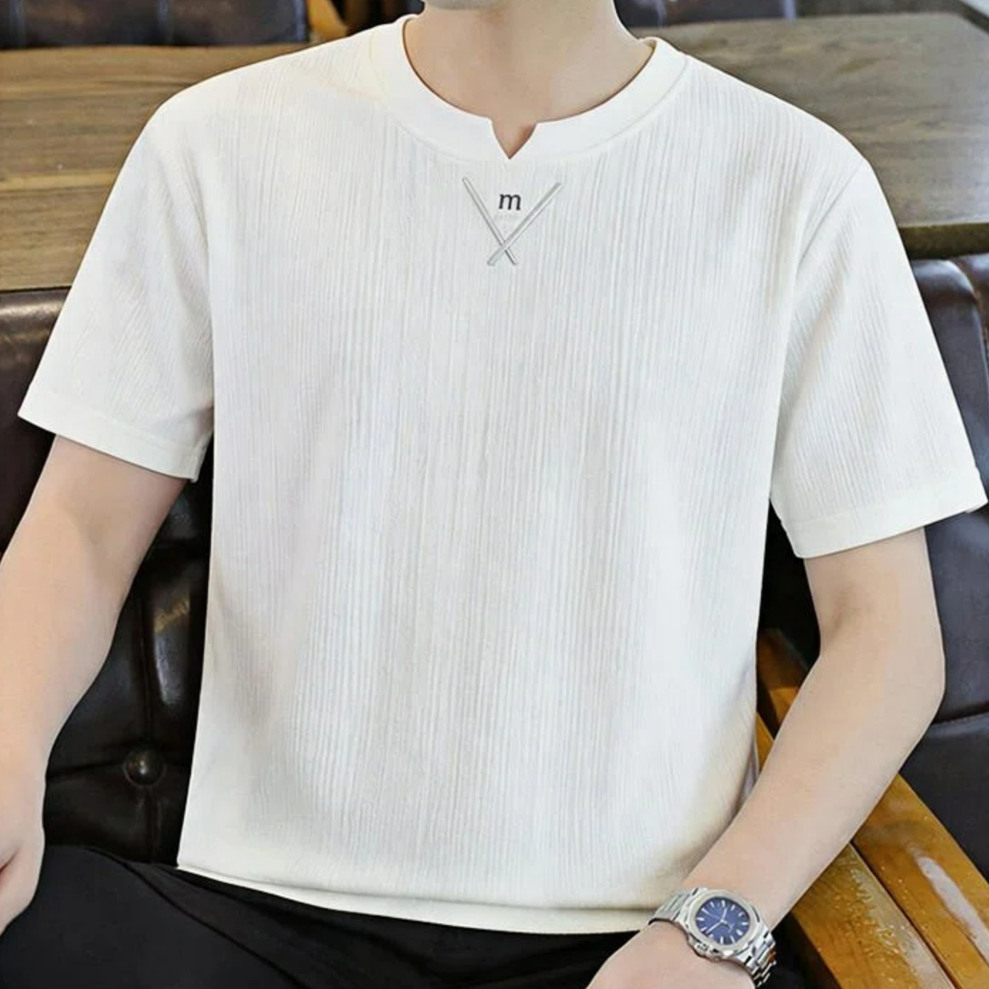 New Style Crew Neck Crinkle Te - Undershirt Crew Neck บทวิจารณ์และราคา