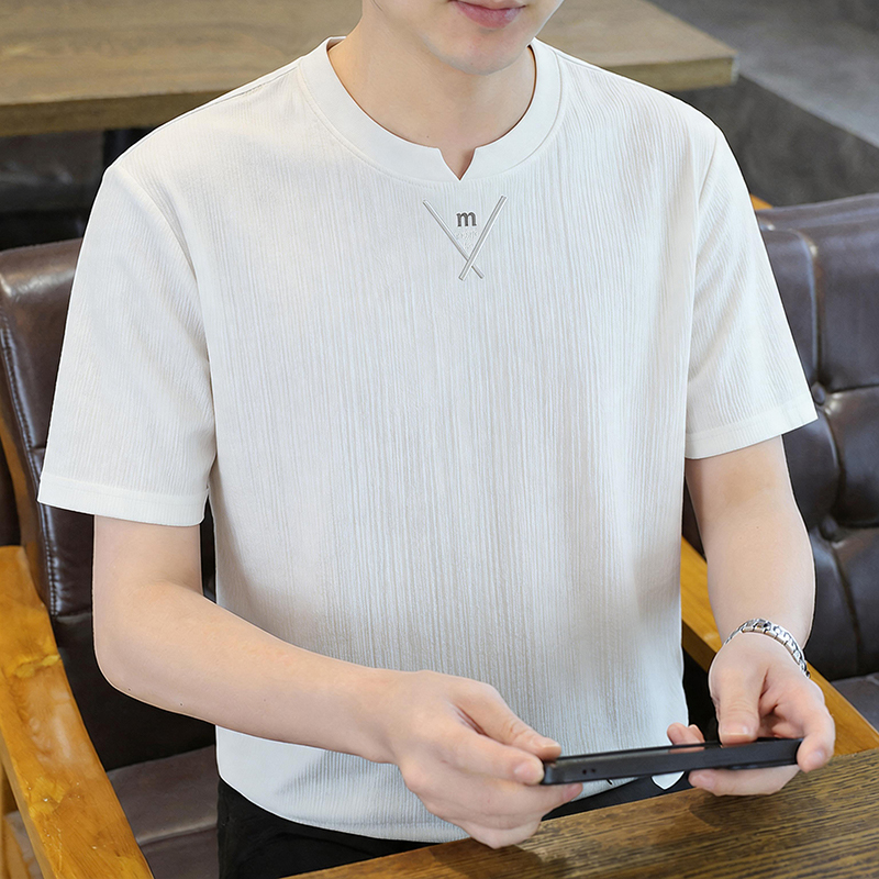 New Style Crew Neck Crinkle Te - Undershirt Crew Neck บทวิจารณ์และราคา