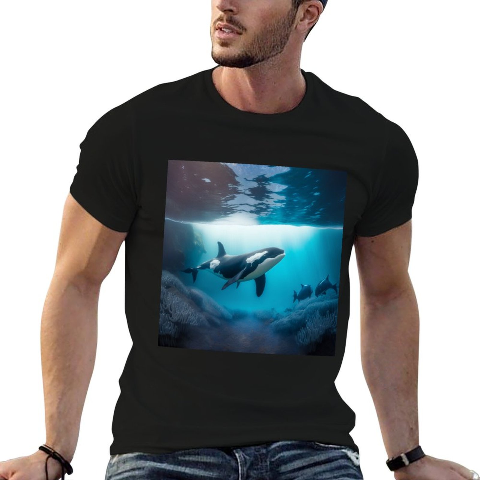 Under Sea Orca T-Shirt Minimal - Undershirt Crew Neck บทวิจารณ์และราคา