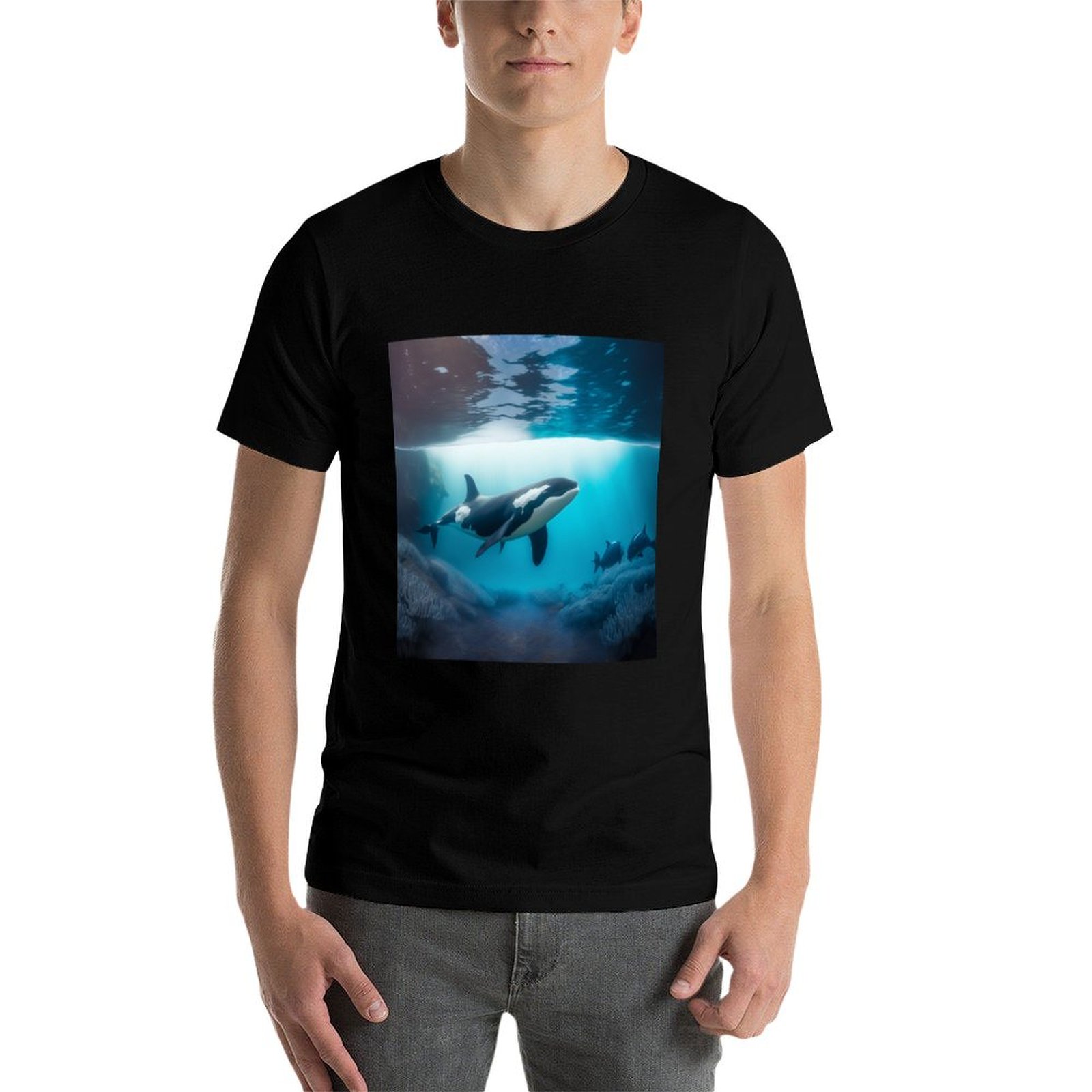 Under Sea Orca T-Shirt Minimal - Undershirt Crew Neck บทวิจารณ์และราคา