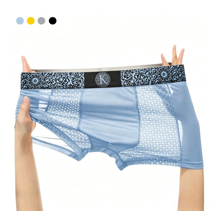 Men's Cool Ice Silk Mesh Boxer - Mesh Sport Boxer บทวิจารณ์และราคา