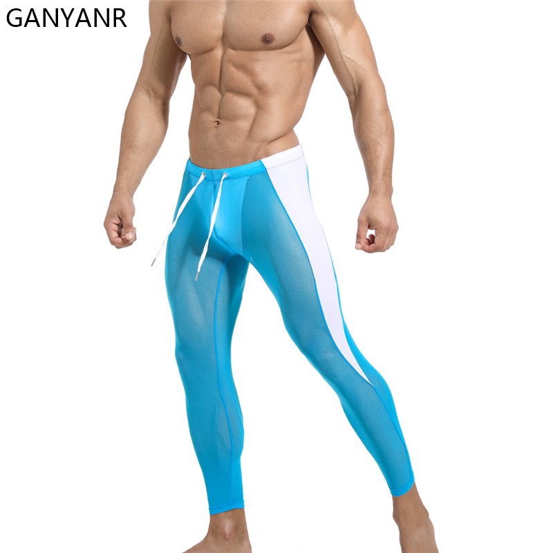 GANYANR Running Tights Men Com - Compression Long Pant บทวิจารณ์และราคา