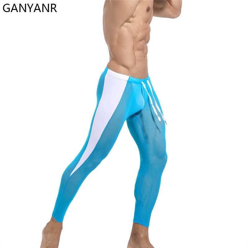 GANYANR Running Tights Men Com - Compression Long Pant บทวิจารณ์และราคา