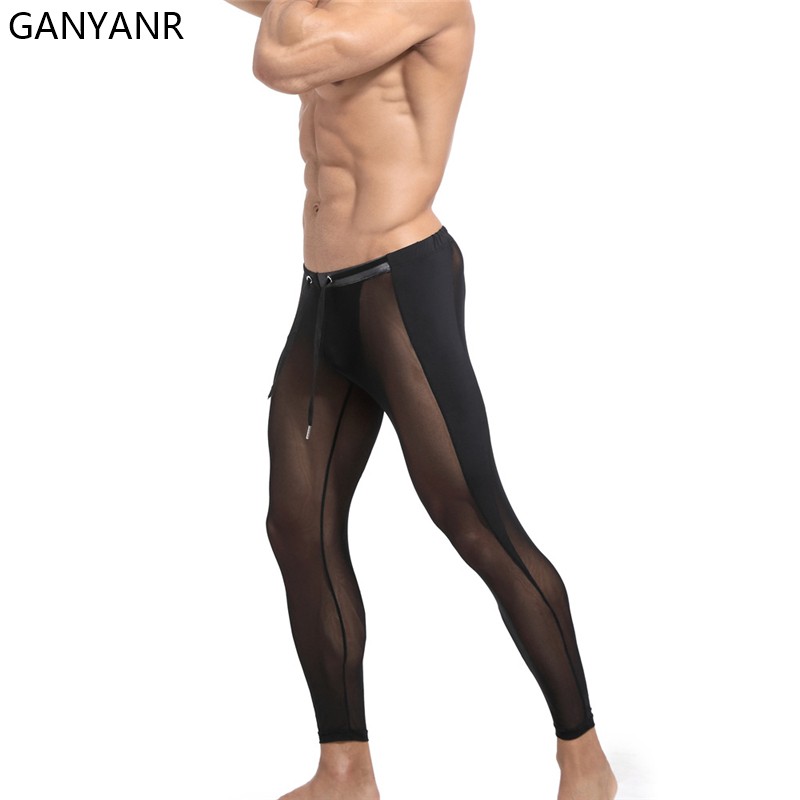 GANYANR Running Tights Men Com - Compression Long Pant บทวิจารณ์และราคา