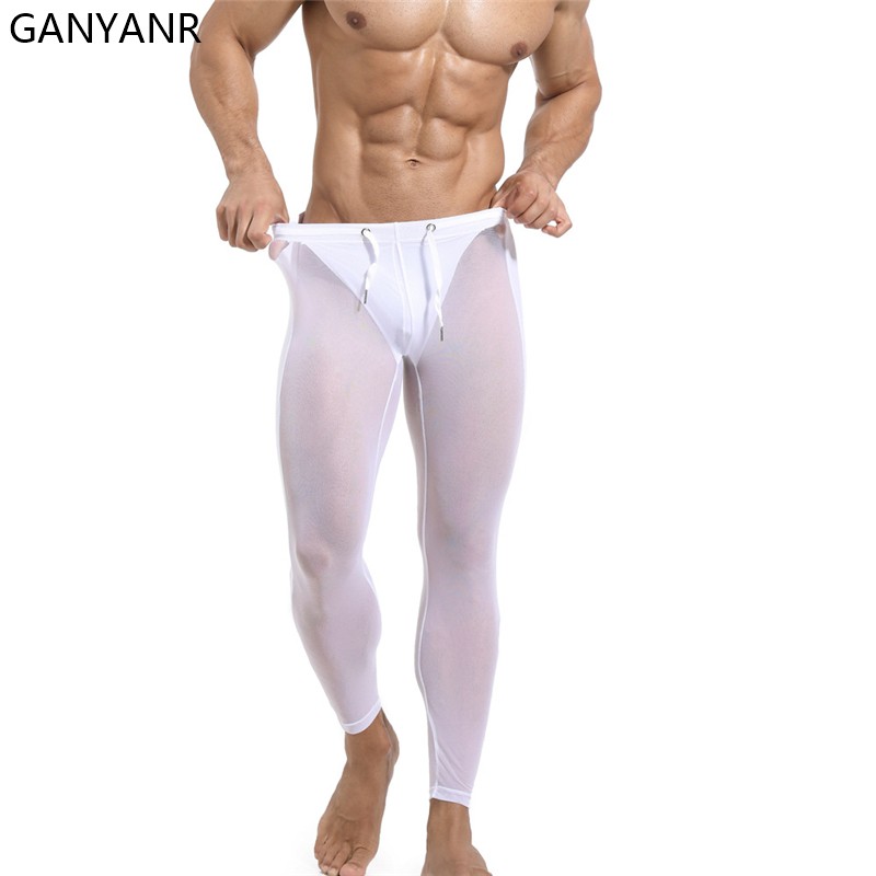 GANYANR Running Tights Men Com - Compression Long Pant บทวิจารณ์และราคา
