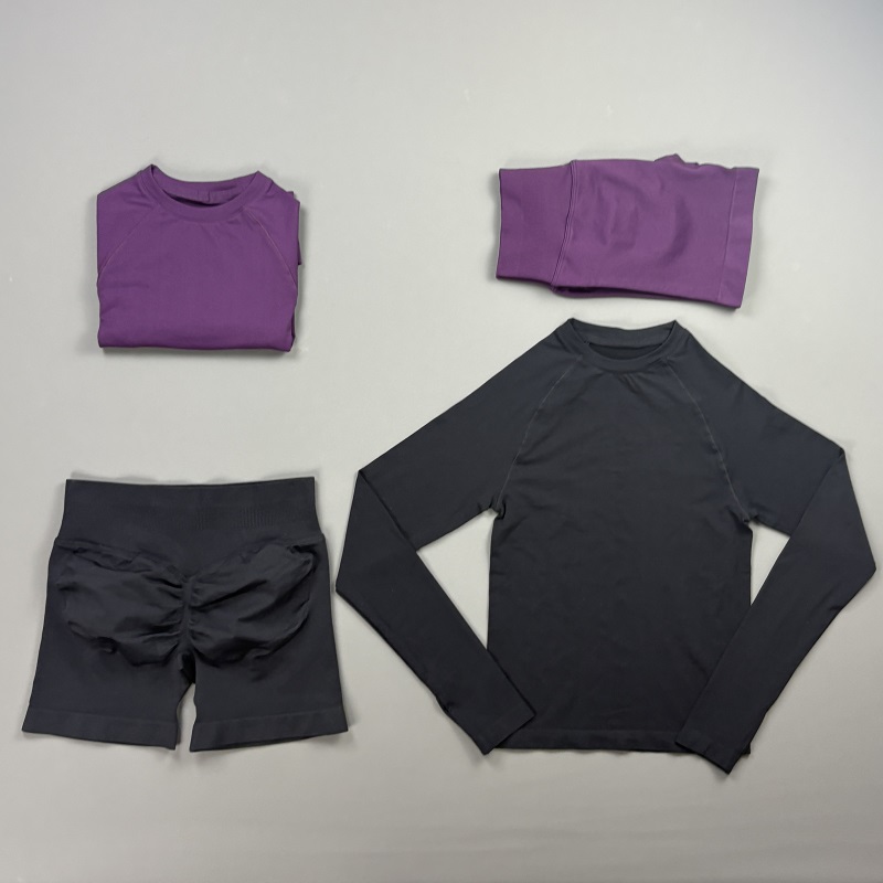 2 Piece Gym Set Women Raglan L - Compression Shorts Athletes บทวิจารณ์และราคา