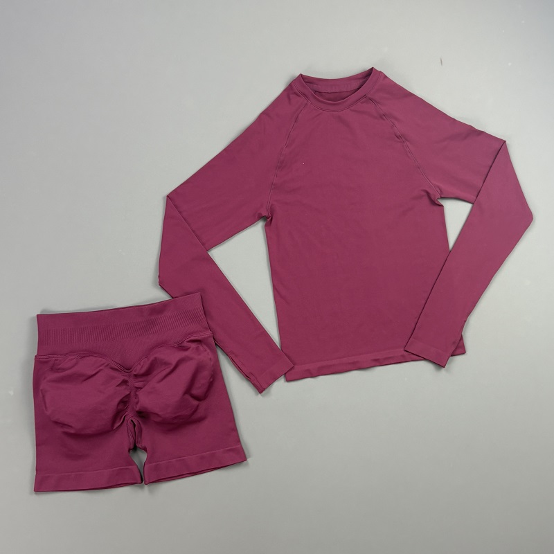 2 Piece Gym Set Women Raglan L - Compression Shorts Athletes บทวิจารณ์และราคา