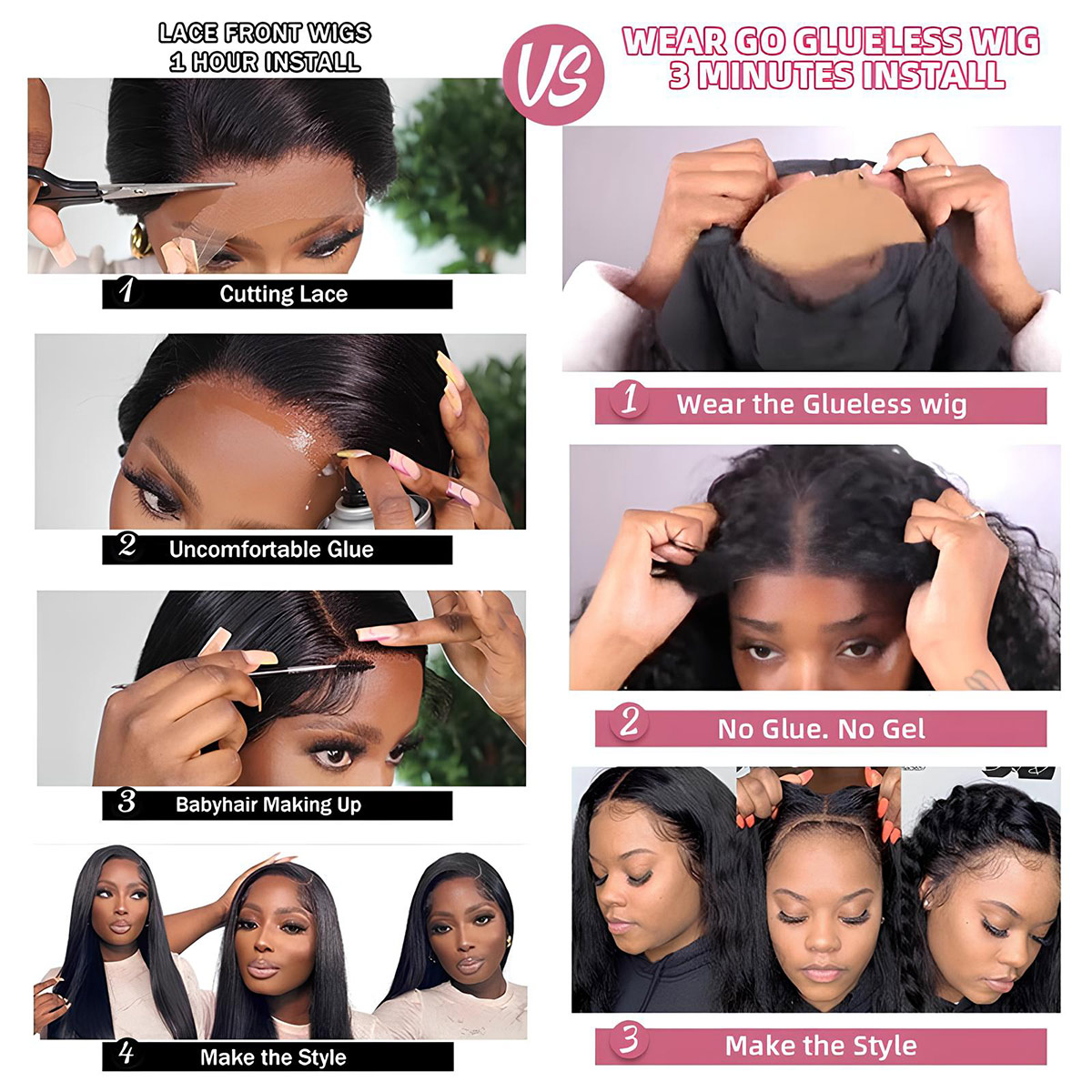 Wear and Go Glueless Wig Human - Base Layer Top บทวิจารณ์และราคา