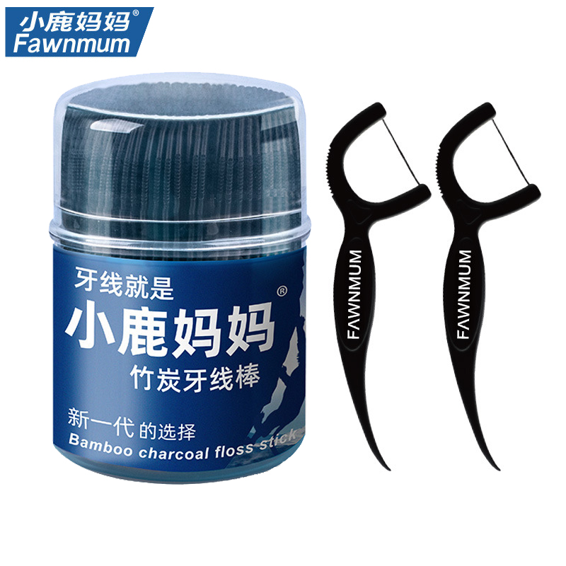 Dental Floss Teeth Stick 50 Pc - Bamboo Fiber Trunk บทวิจารณ์และราคา