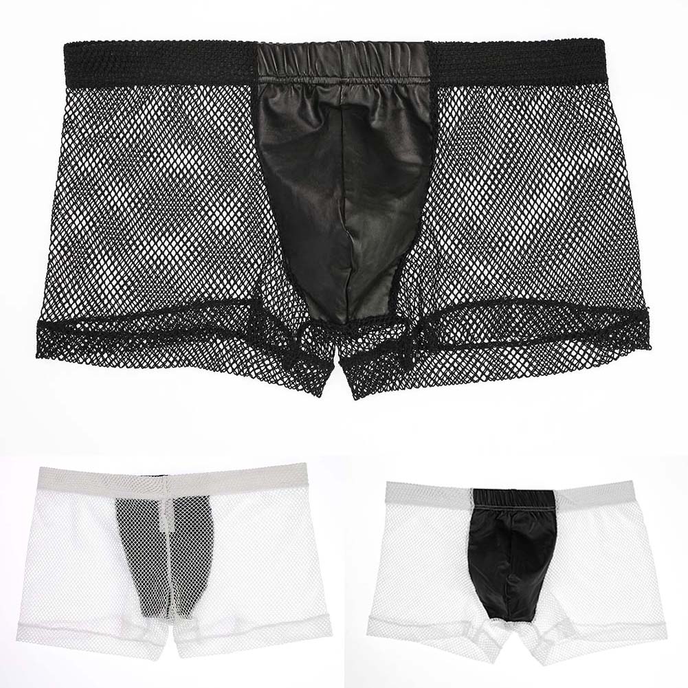 Men Mesh See Through Boxer Sho - Pouch Boxer Pouch บทวิจารณ์และราคา