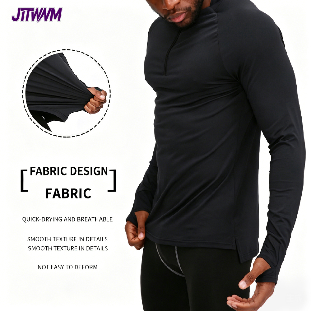 1PCS Dry Fit 1/4 Zip Up Compre - Base Layer Top บทวิจารณ์และราคา