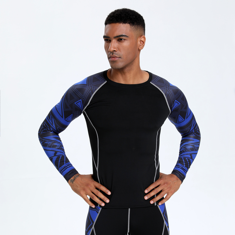 Men's PRO Sports Fitness Suit: - T Shirt Tight Fit บทวิจารณ์และราคา