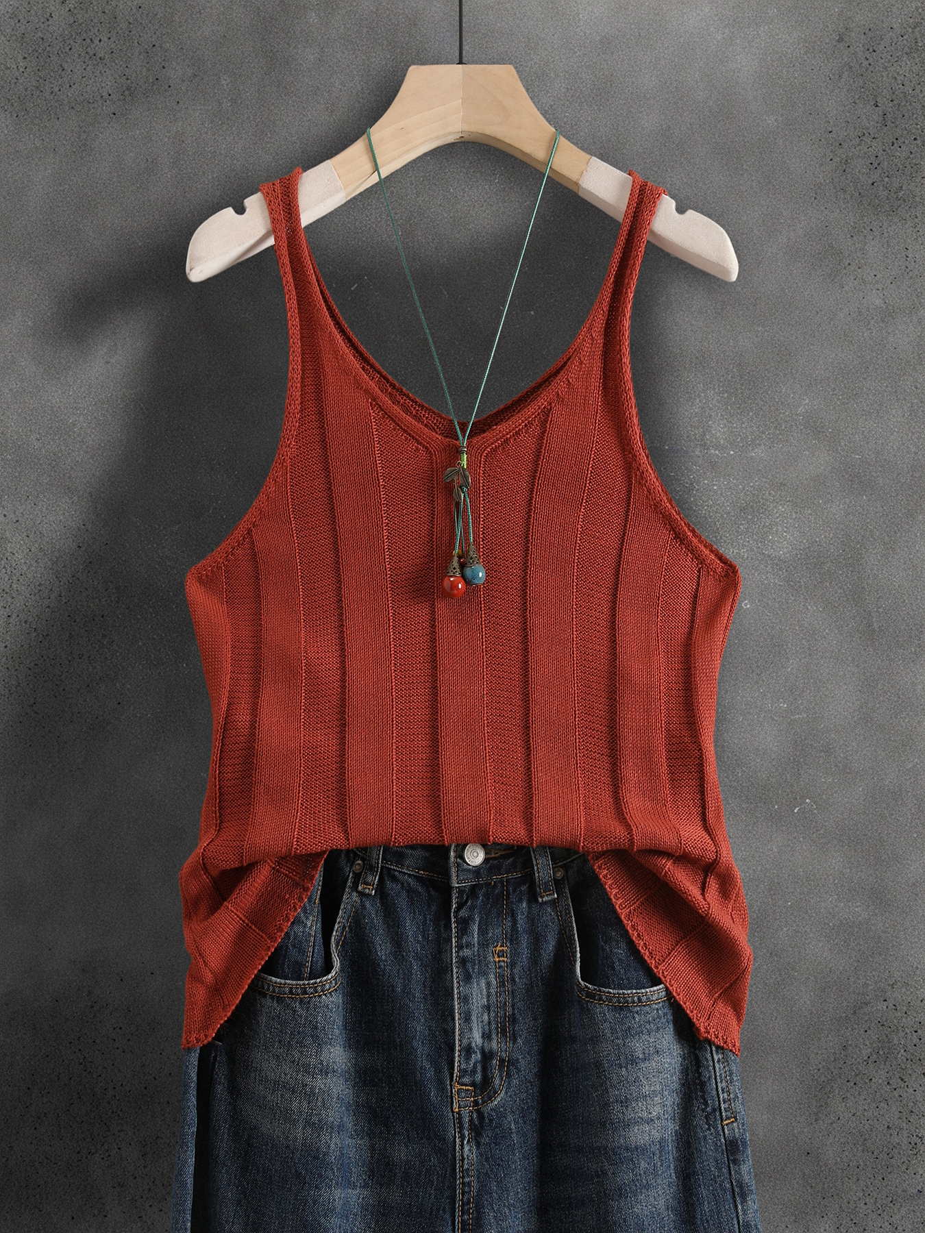 Women's V Neck Ribbed Knit  Ta - Tank Top Ribbed บทวิจารณ์และราคา