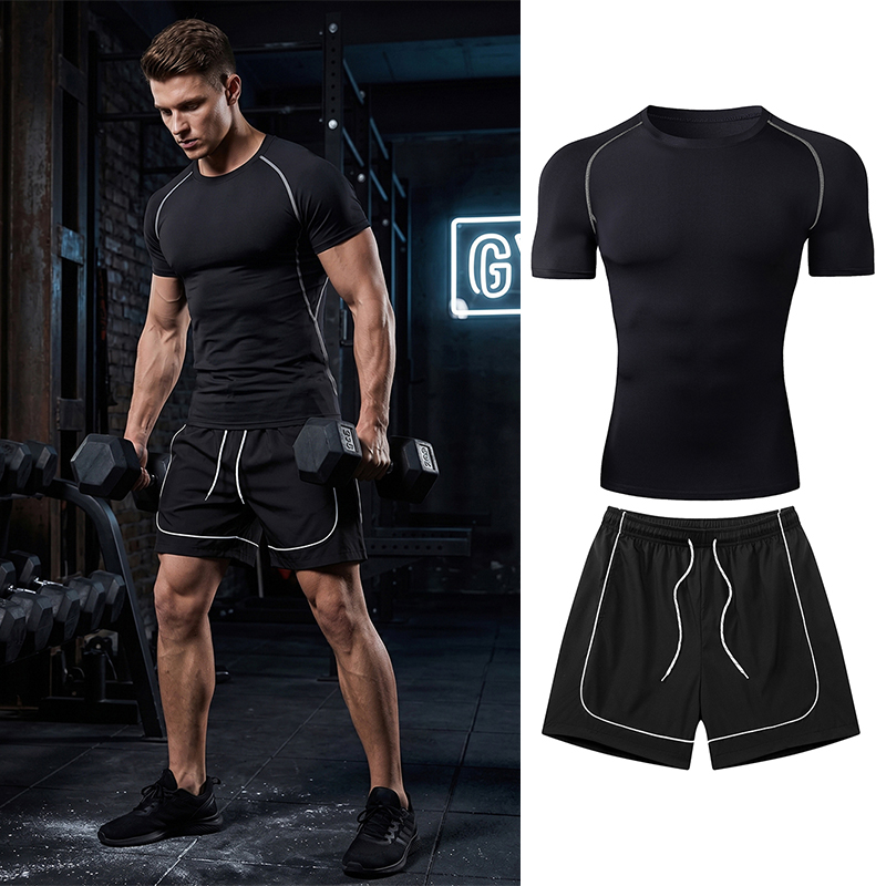 Men's Workout Running Gear 2 P - Compression Shorts Athletes บทวิจารณ์และราคา