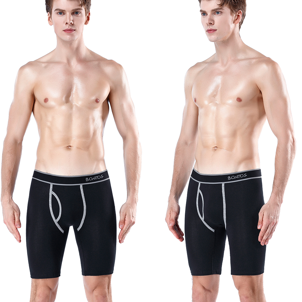 5pcs Long Boxer Mens Boxer Sho - Boxer Brief Pack Cotton บทวิจารณ์และราคา