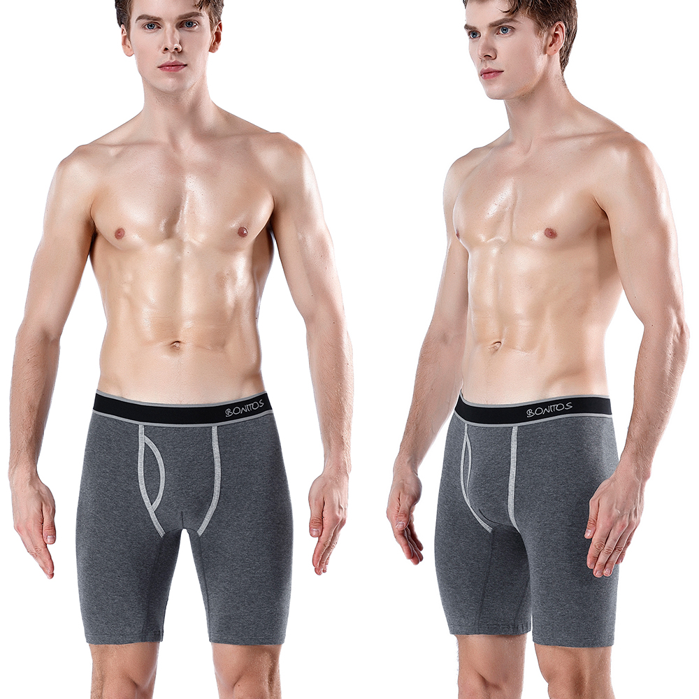 5pcs Long Boxer Mens Boxer Sho - Boxer Brief Pack Cotton บทวิจารณ์และราคา