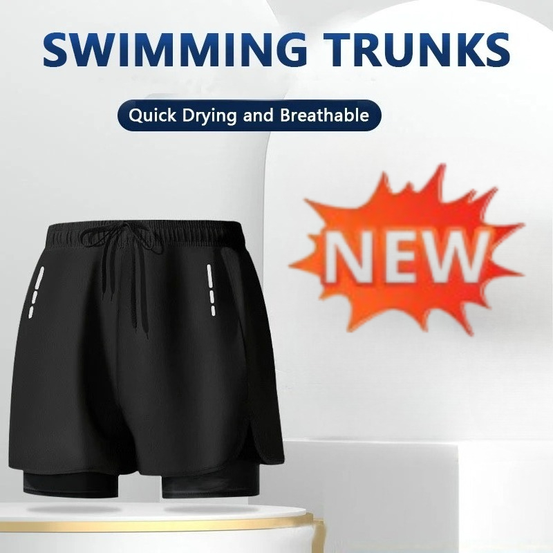 Men's Swim Trunks Quick Dry At - Compression Shorts Athletes บทวิจารณ์และราคา