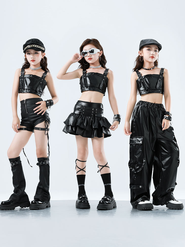 Kid Kpop Hip Hop Clothing Blac - Suspender Tank Top บทวิจารณ์และราคา