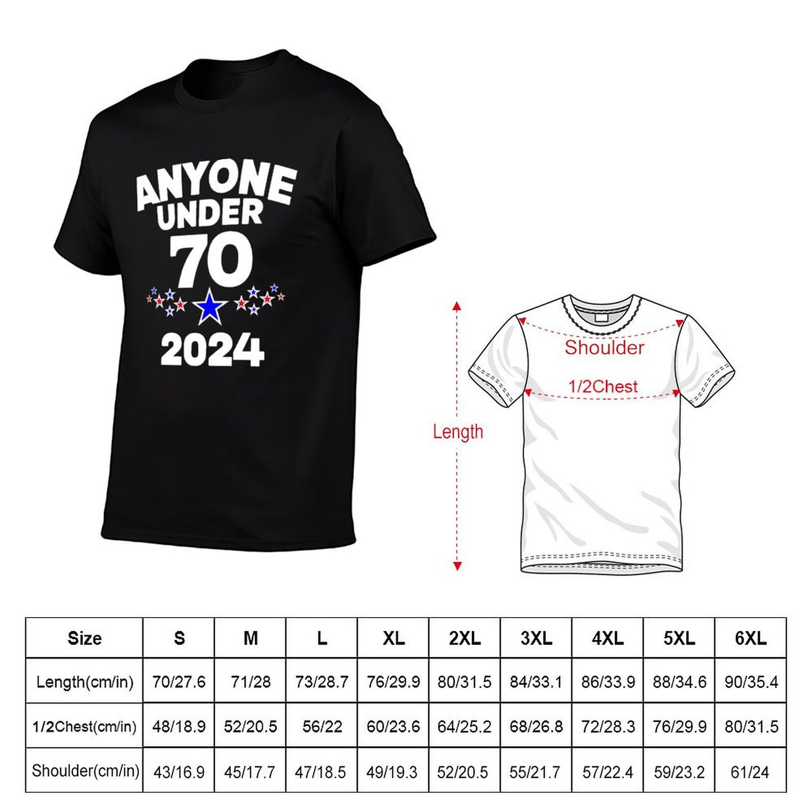 Anyone Under 70 for President  - Undershirt Crew Neck บทวิจารณ์และราคา