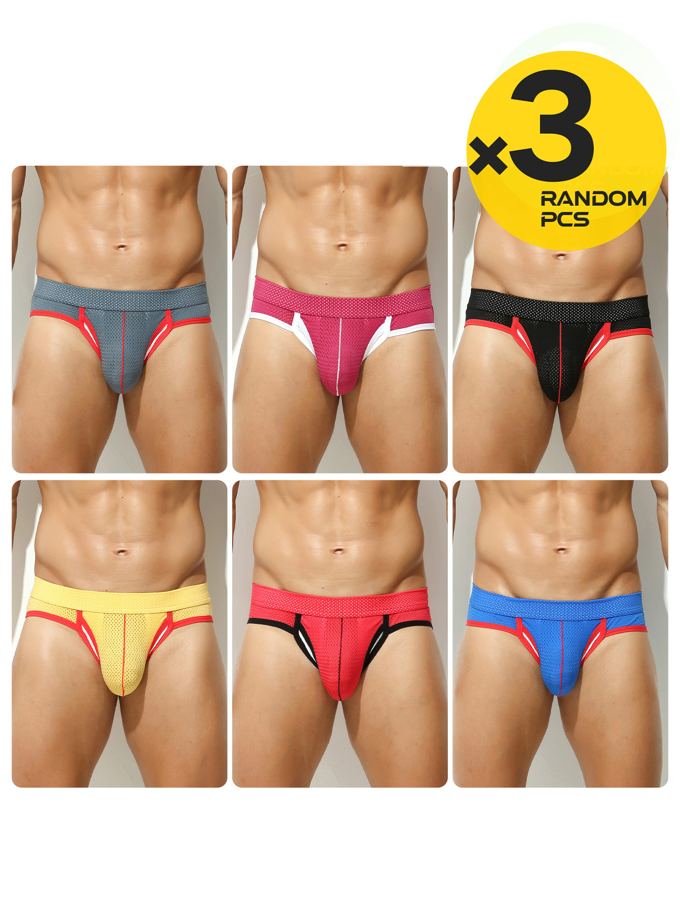3Pcs Men Mesh Boxer Briefs Con - Mesh Sport Boxer บทวิจารณ์และราคา