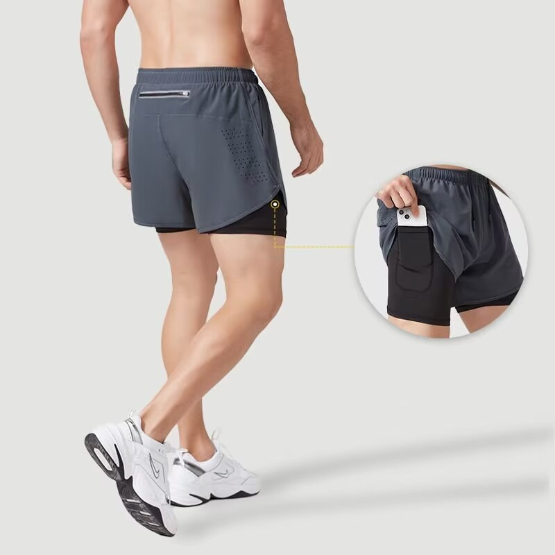 Men 2 in 1 Compression Liner S - Compression Shorts Athletes บทวิจารณ์และราคา