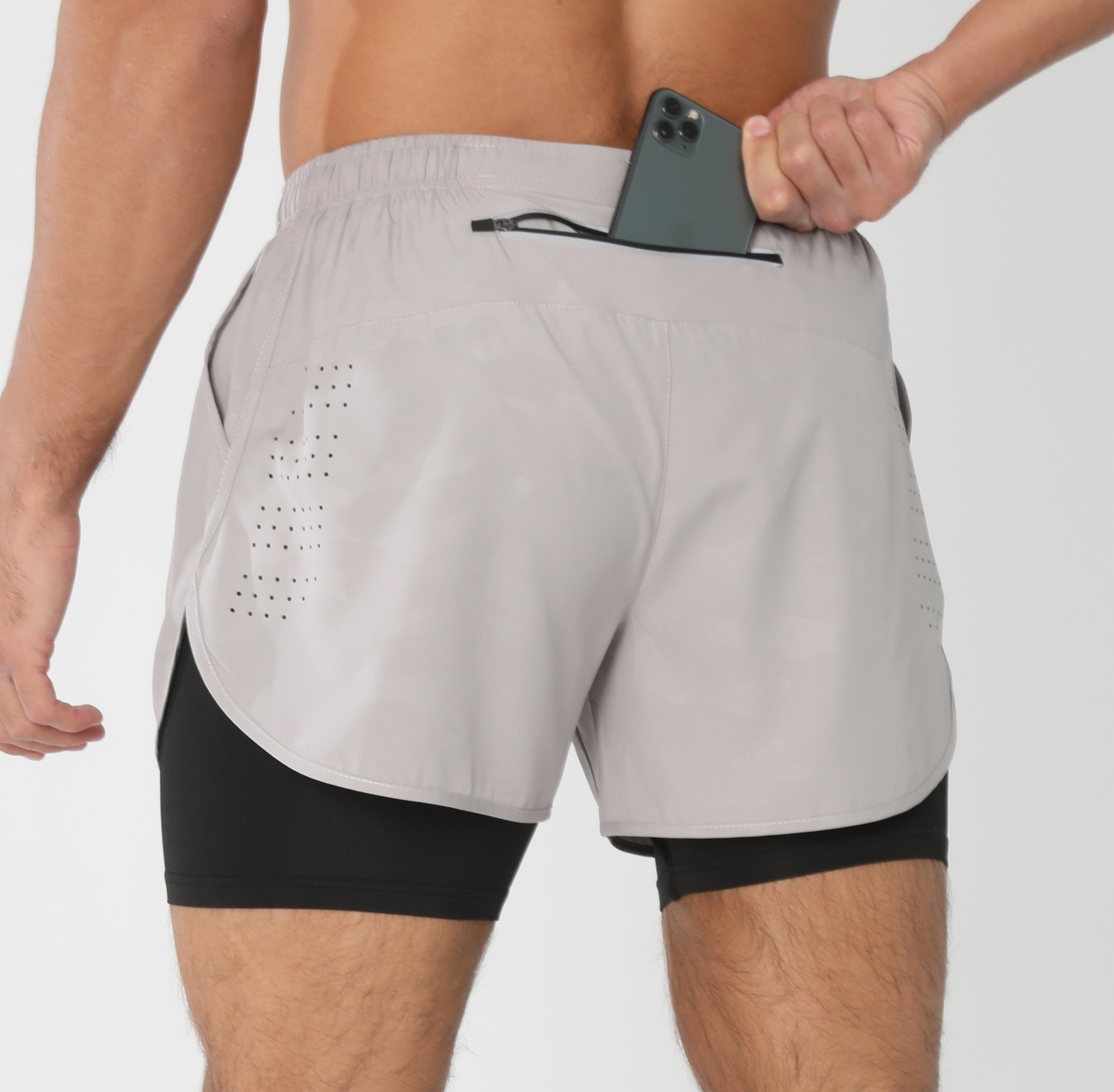 Men 2 in 1 Compression Liner S - Compression Shorts Athletes บทวิจารณ์และราคา