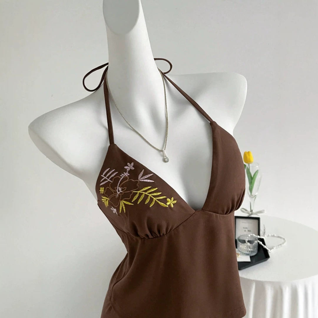 New Women's Summer Brown Tank  - Suspender Tank Top บทวิจารณ์และราคา